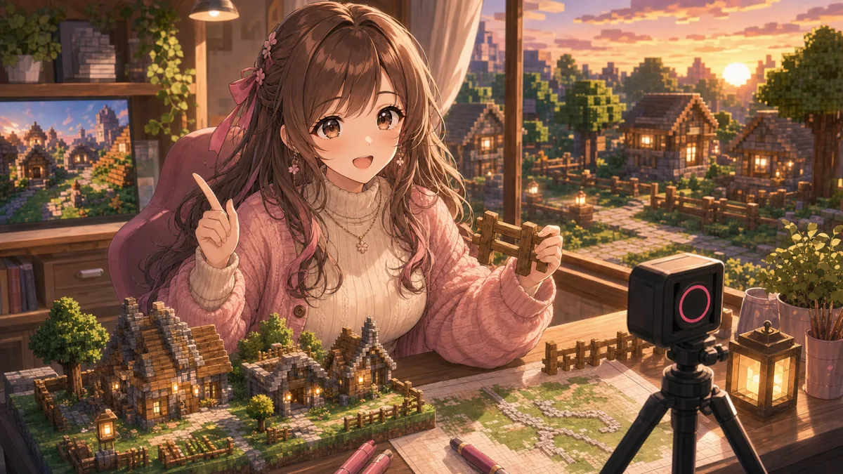 村整備の再編集版として入口を整えるオリジナル女性キャラクターのイメージ