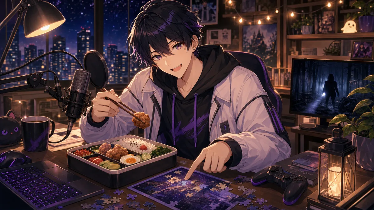 食レポとゲーム案が並ぶ雑談テーブルのイメージ