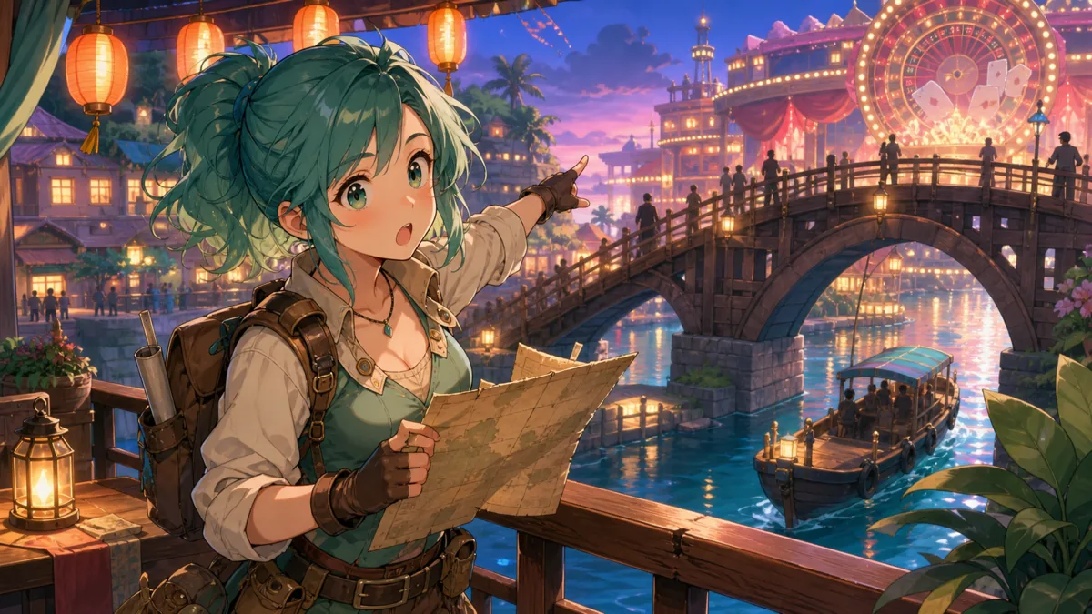 大型RUSTサーバーのカジノイベントへ向かうオリジナル女性キャラクターのイメージ