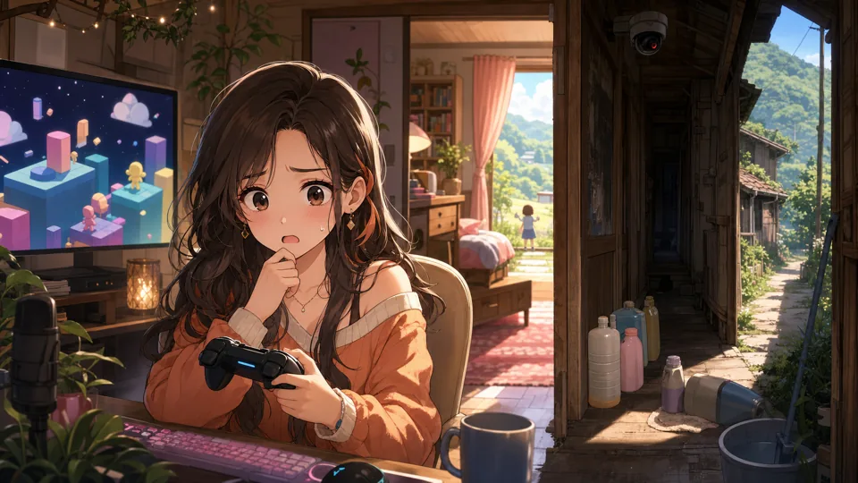 緋月ゆい いえのあじ実況の中盤イメージ