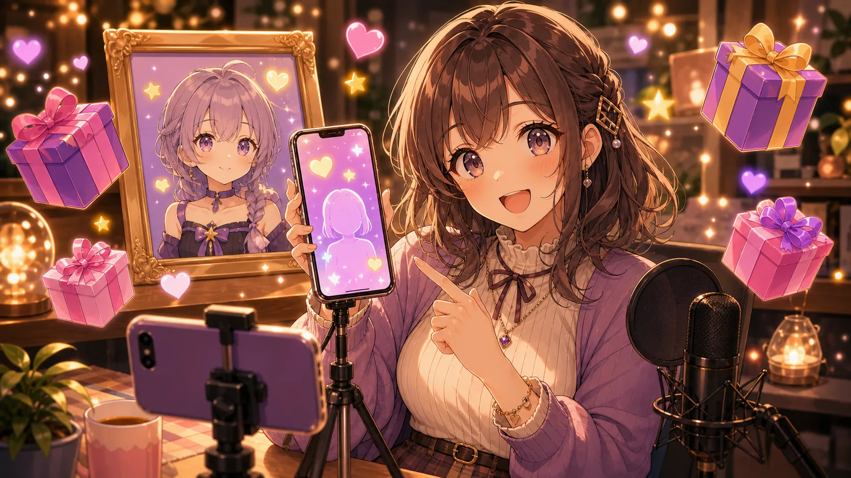 IRIAMの基本機能と初配信の入口を整理するオリジナル女性キャラクターのイメージ