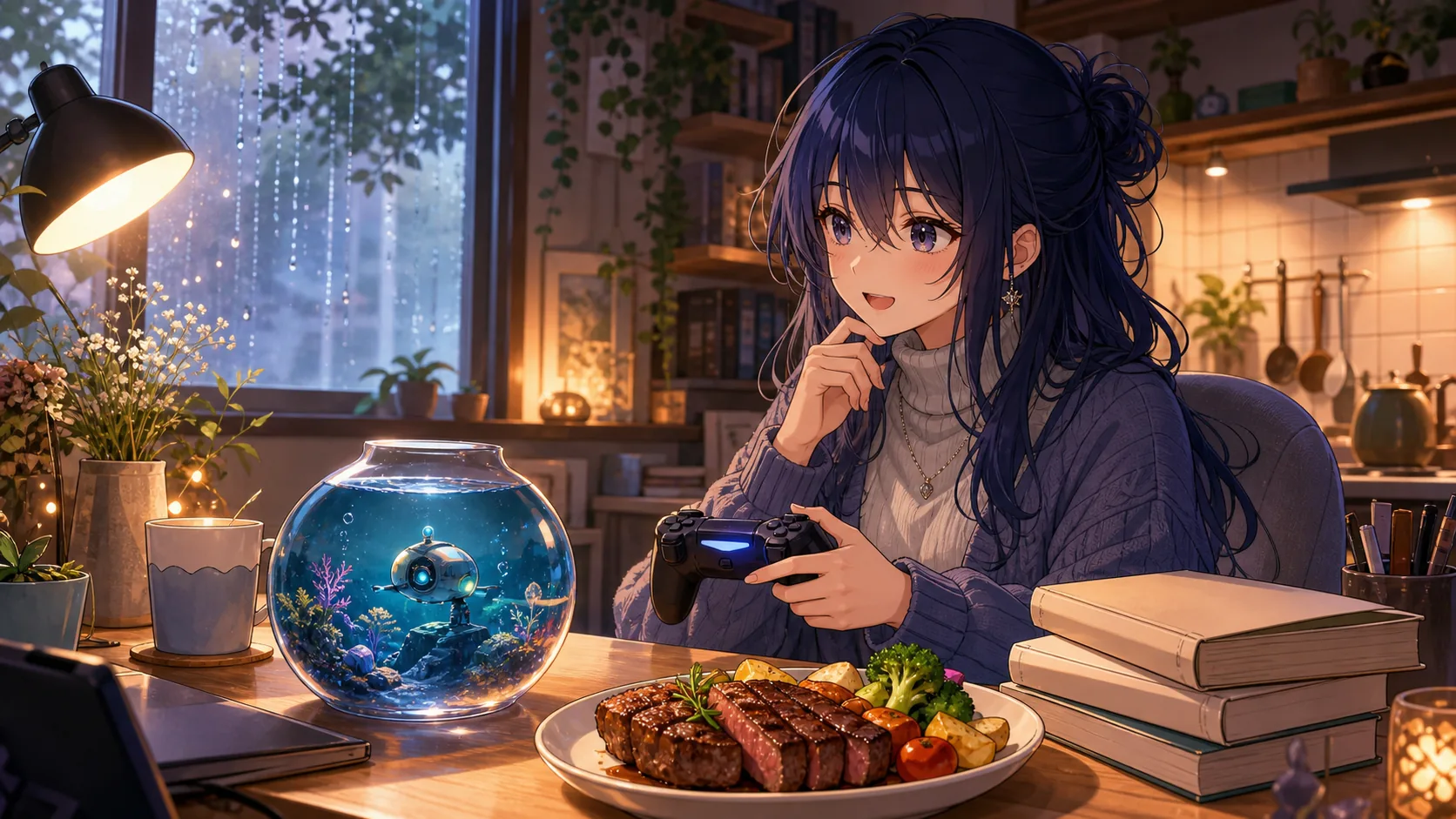 食べ物や漫画やゲームの話をイメージしたオリジナルイラスト