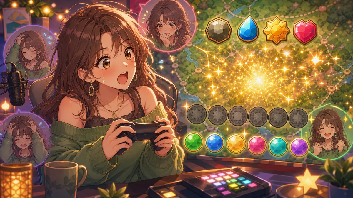 色違い遭遇と卒業者増で驚くオリジナル女性キャラクターのイメージ