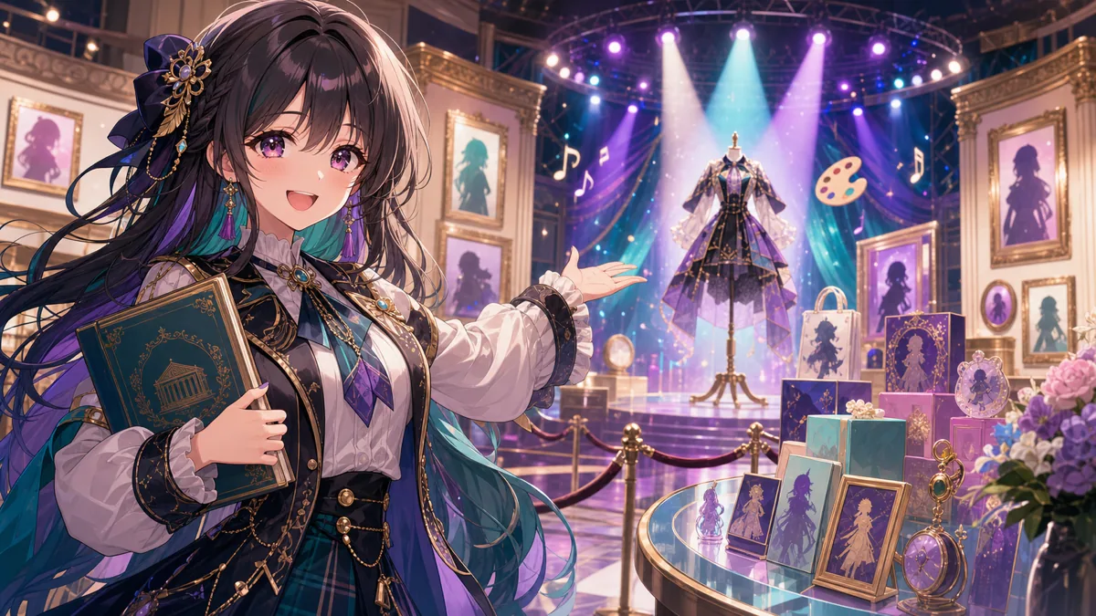 儒烏風亭らでん、新衣装3Dライブで美術解説と重大発表 新曲『Miracle Palette』と名画コラボまで一気に届ける のV-BUZZ独自アイキャッチ