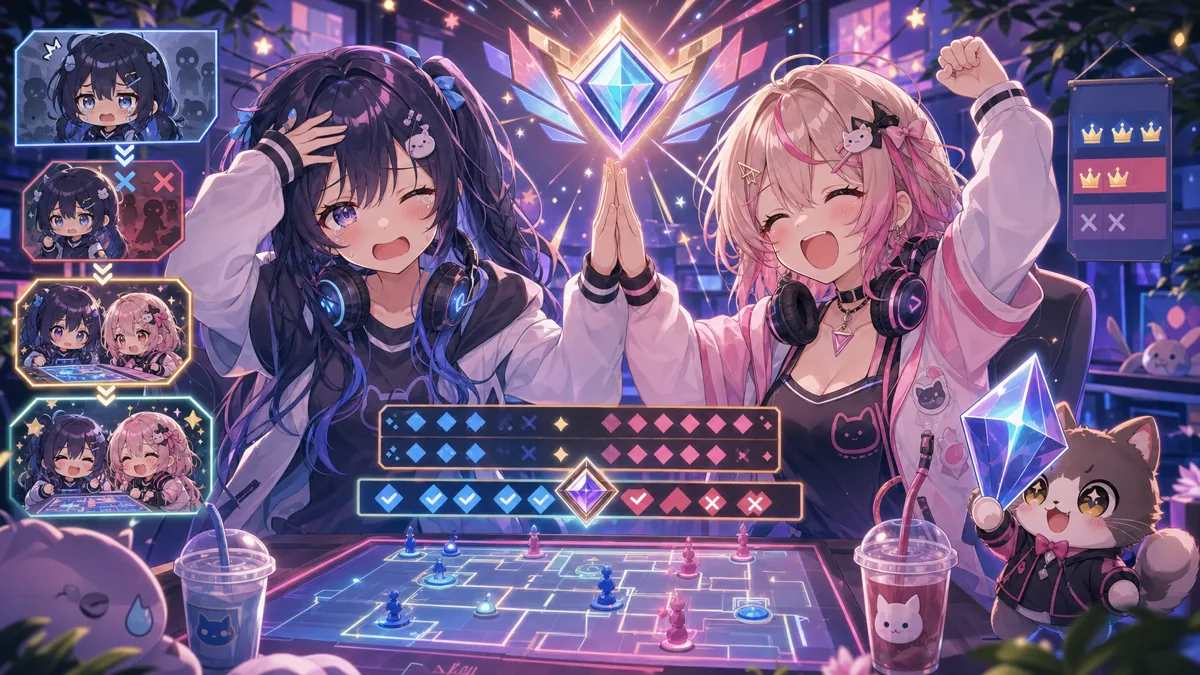 花芽すみれ、花芽なずなと久々の非フルパVALORANT AFK初戦からダイヤ2昇格まで走った夜 のV-BUZZ独自アイキャッチ