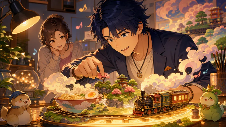 ラーメンとスチームを組み合わせてアイランドを模様替えするイメージ