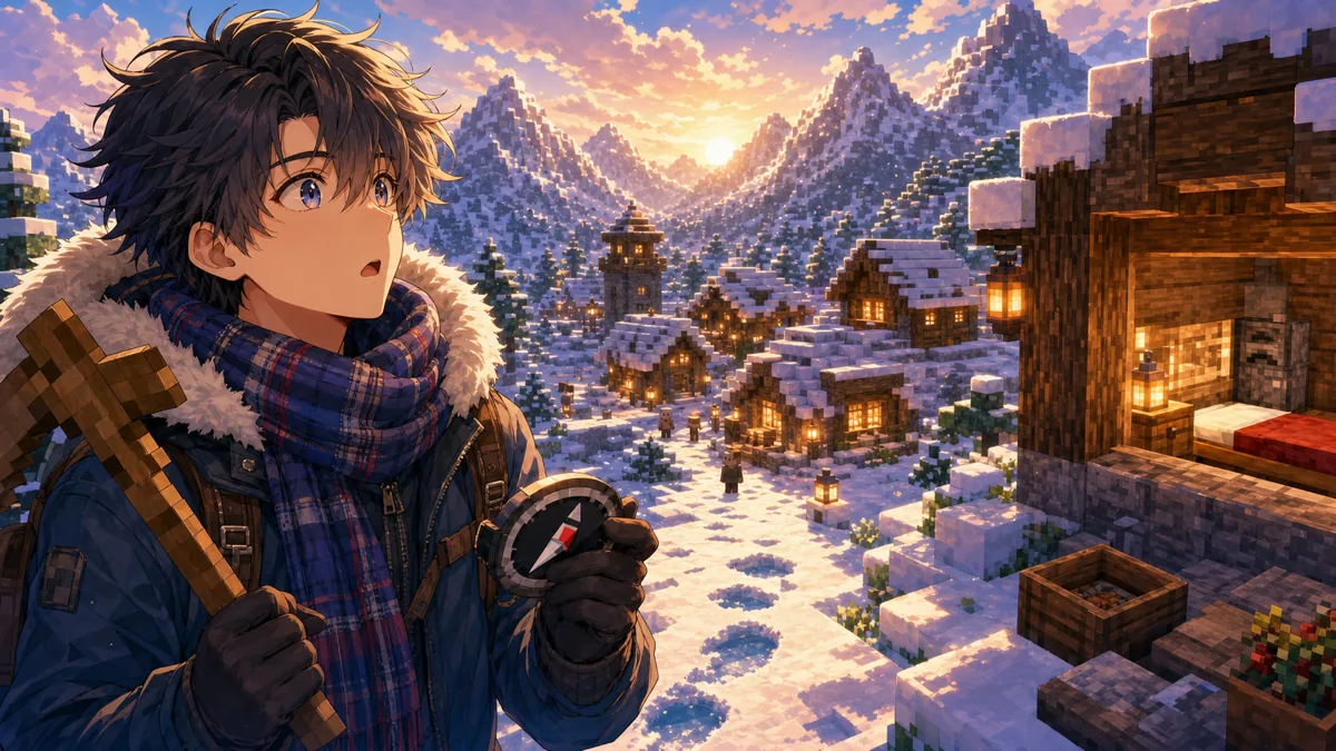 雪山スポーンから雪村を見つける場面のイメージ