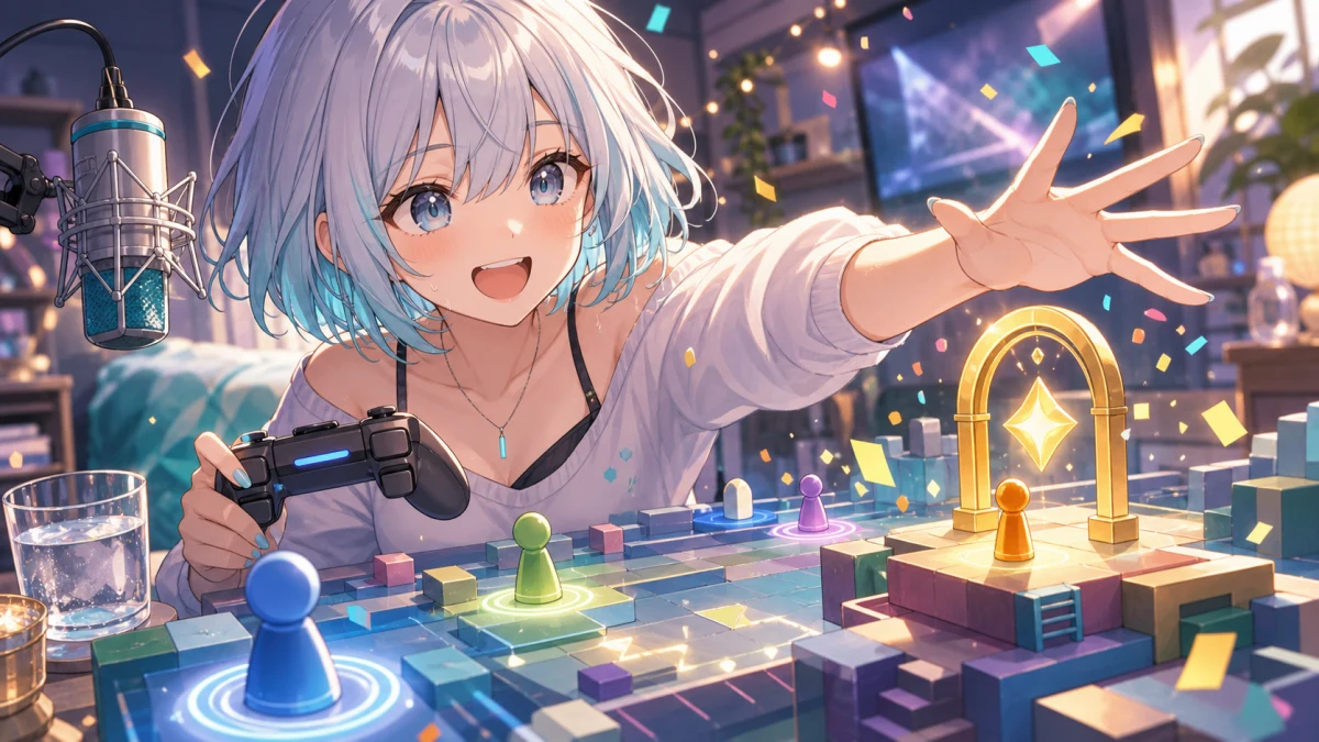 サイズが変わるギミックとゴール前の小さな歓声をかわいく描いたオリジナルイメージ