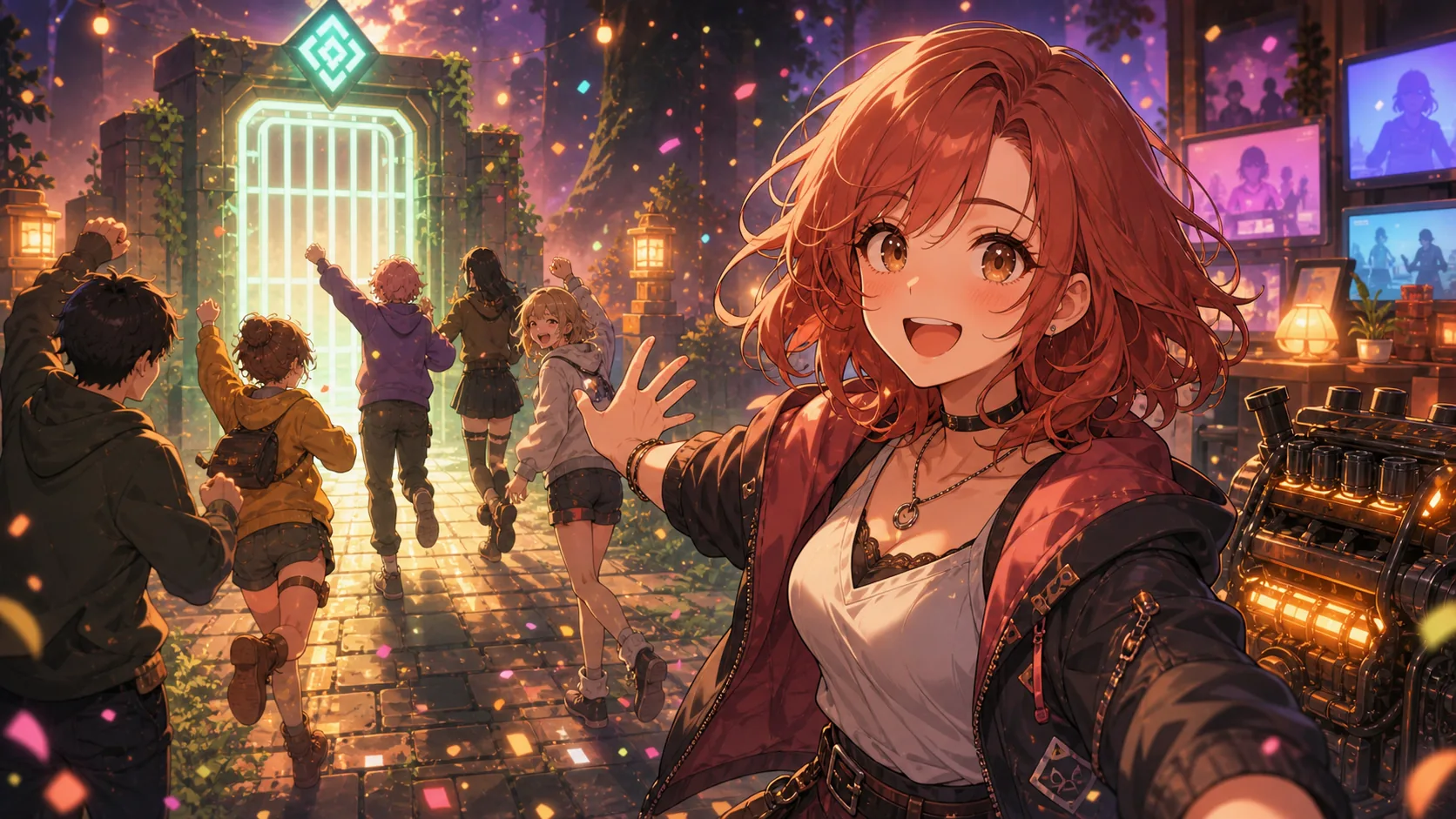 ゲート開放後の余韻を楽しむオリジナル女性キャラクター