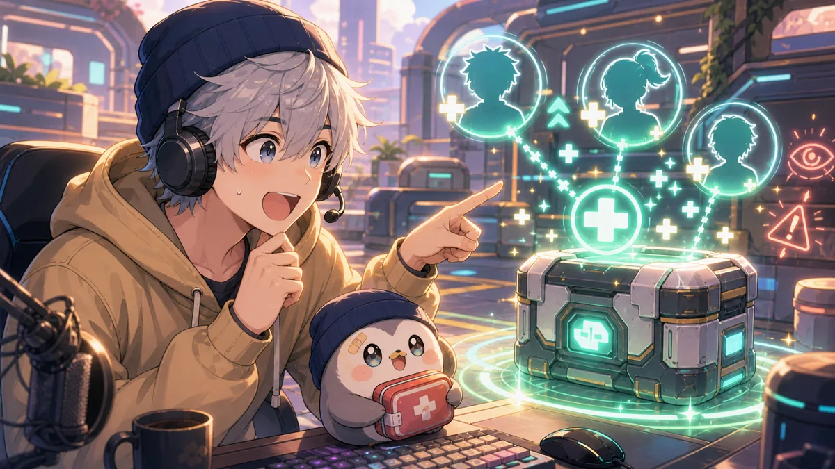 デスボックスリスポーンとチェーン回復を実戦で確認する男性配信者のイメージ