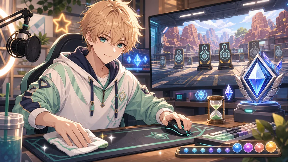 イベント明けの肩慣らしからD4確認へ向かうオリジナル男性キャラクターのイメージ