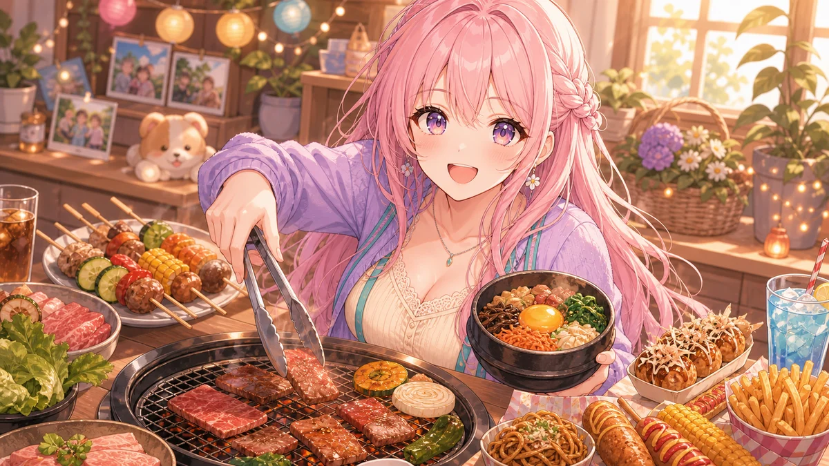 食べ物の話は、焼肉からバーベキューまで連休らしく広がる
