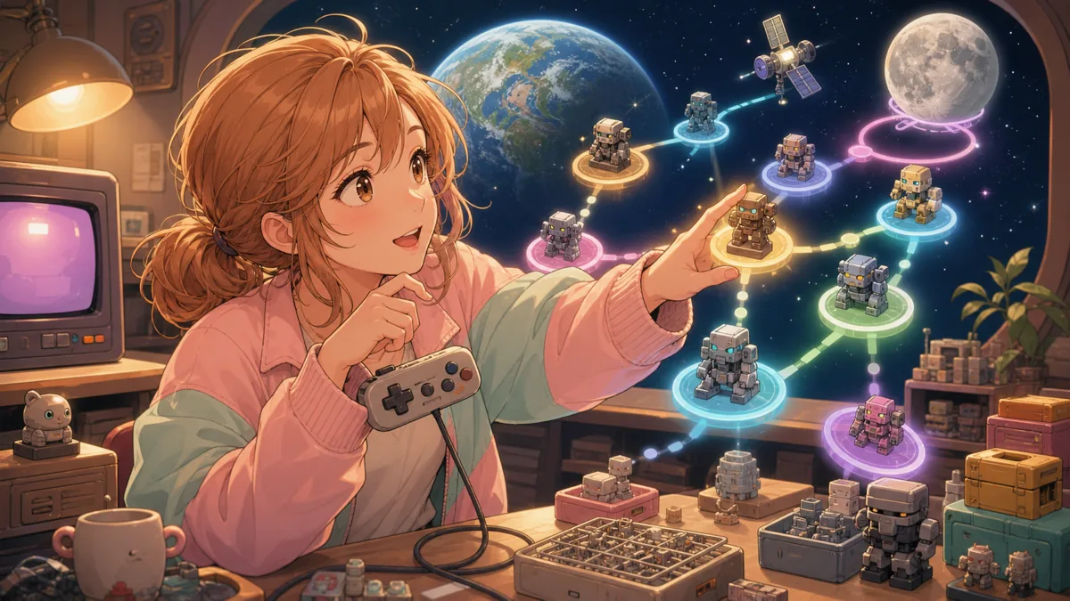 機体選択と宇宙任務を描いたオリジナルサムネイル
