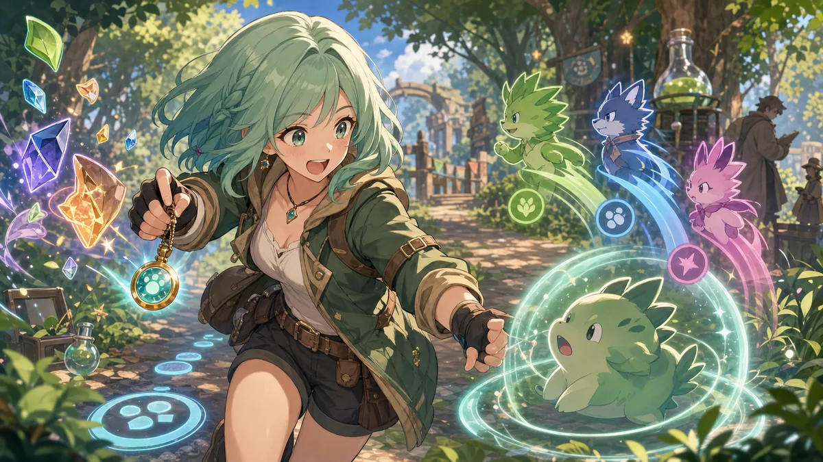序盤の探索とテイミングを体験するアクションRPG配信のイメージ