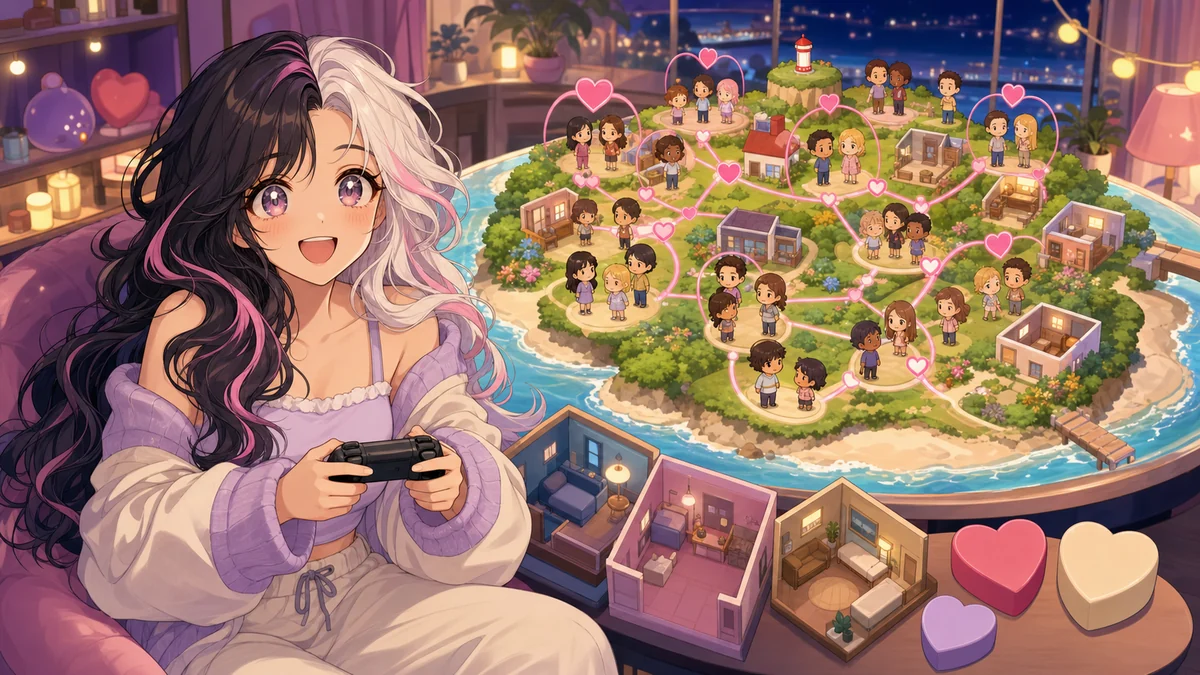 夜見れな『トモダチコレクション わくわく生活』#04 36人の島で友達作りと恋愛騒動が一気に動く のV-BUZZ独自アイキャッチ