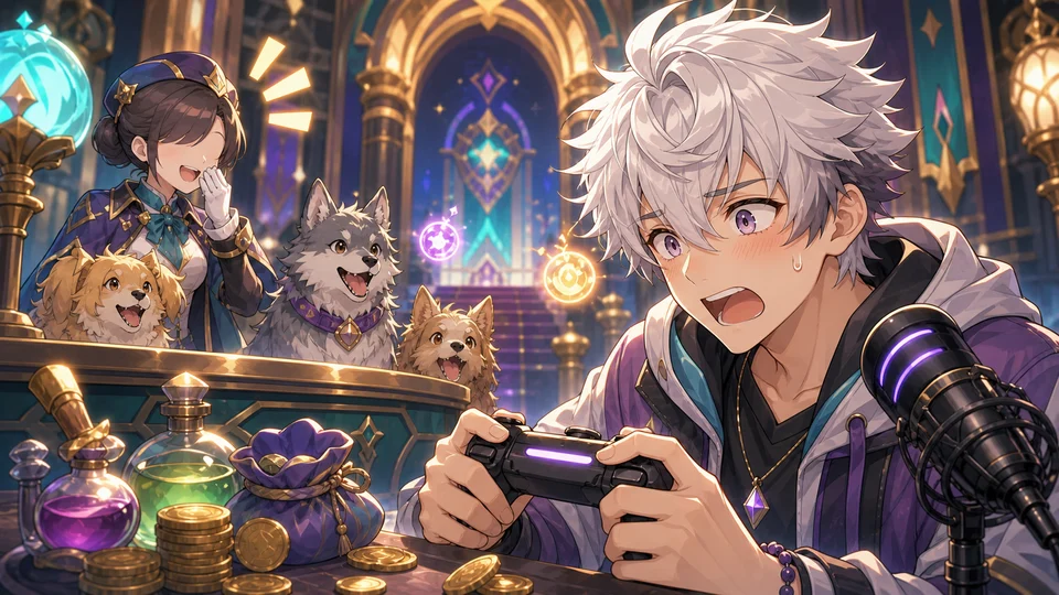 ポケモンリーグ面接で焦るオリジナル男性キャラクターのサムネイル