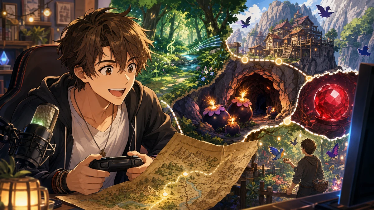 ゆちおニキ『ゼルダの伝説 時のオカリナ』ゲリラ配信 ゴロン族のルビーからコッコ集めまで進んだ約104分 のV-BUZZ独自アイキャッチ