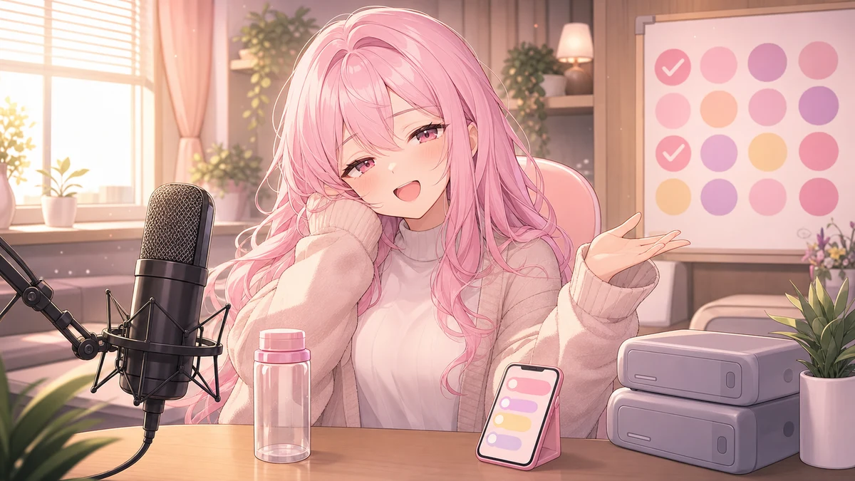 結城さくな、朝活雑談でプリキュアになれなかった日 予約ツイート、古いゲーム機、怖い話まで眠気まじりに広がる のV-BUZZ独自アイキャッチ